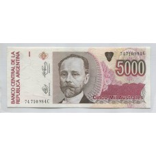 ARGENTINA COL. 723a BILLETE DE 5000 AUSTRALES SIN CIRCULAR UNC